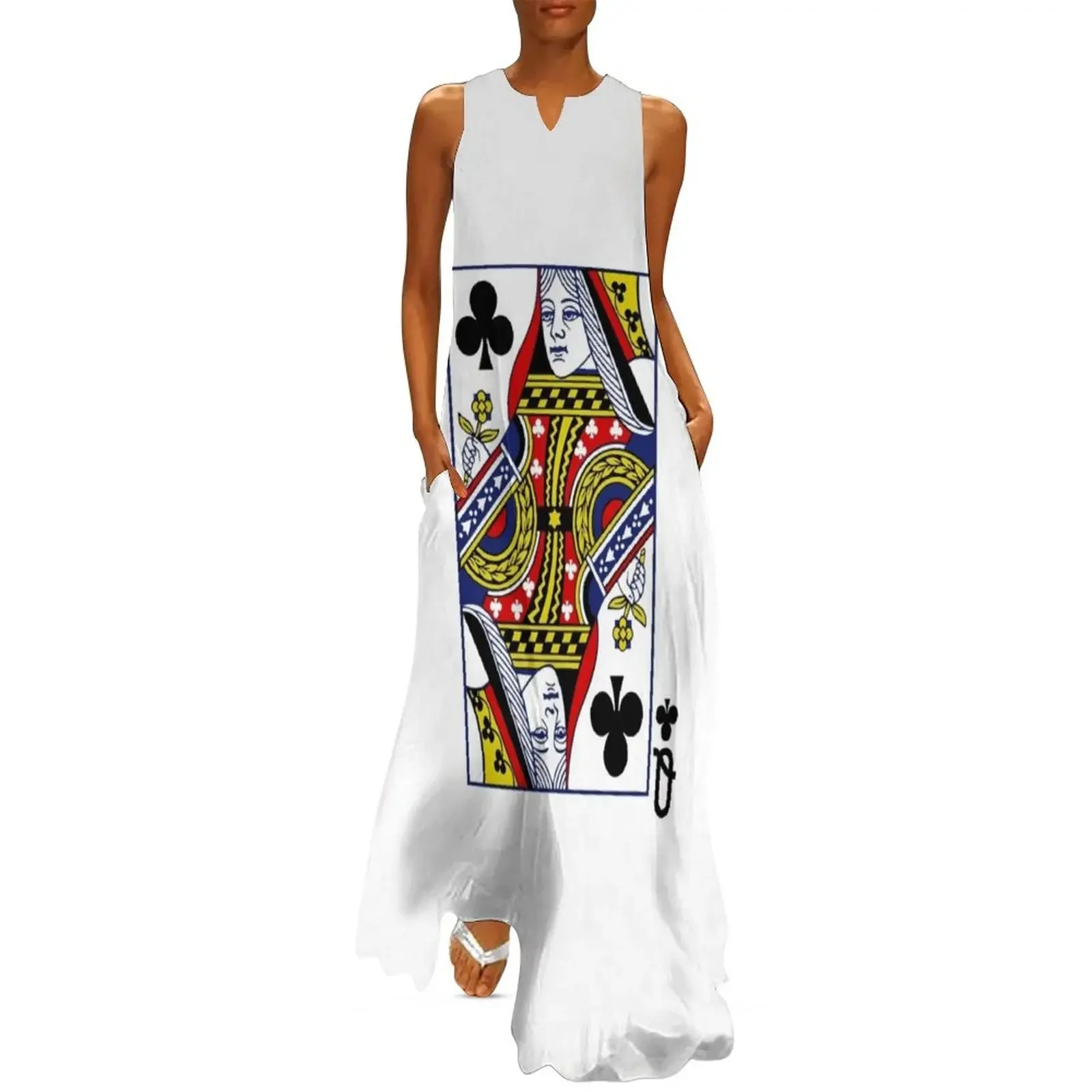 Queen of Clubs Playing Card Long Dress Clothing female Women's summer suit Dress
Queen of Clubs Playing Card Long Dress Clothing female Women's summer suit Dress