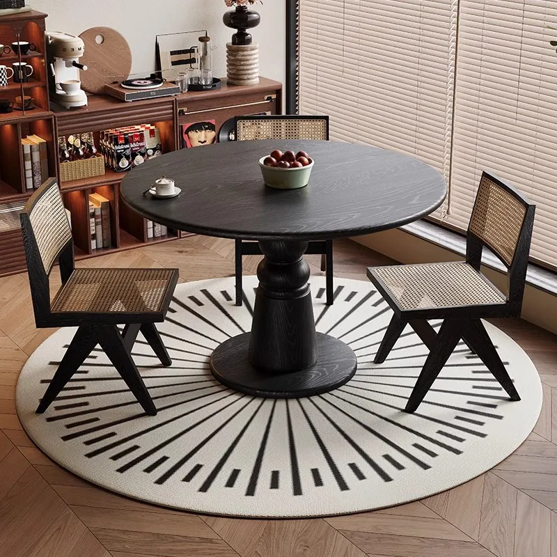 Medieval solid wood dining table and chairs household small apartment light luxury simple high sense French retro ash wood round
Medieval solid wood dining table and chairs household small apartment light luxury simple high sense French retro ash wood round