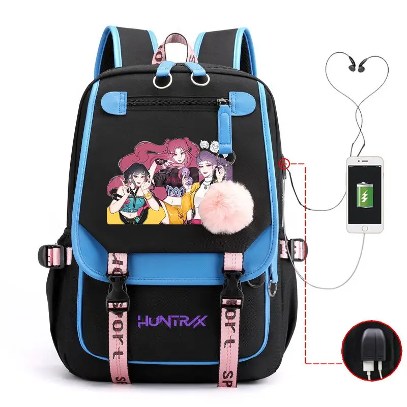 KPop Demon Hunters Backpack Large Capacity Student Leisure Schoolbag Rumi Mira Zoey Print Equipped With USB Interface Backpack
KPop Demon Hunters Backpack Large Capacity Student Leisure Schoolbag Rumi Mira Zoey Print Equipped With USB Interface Backpack