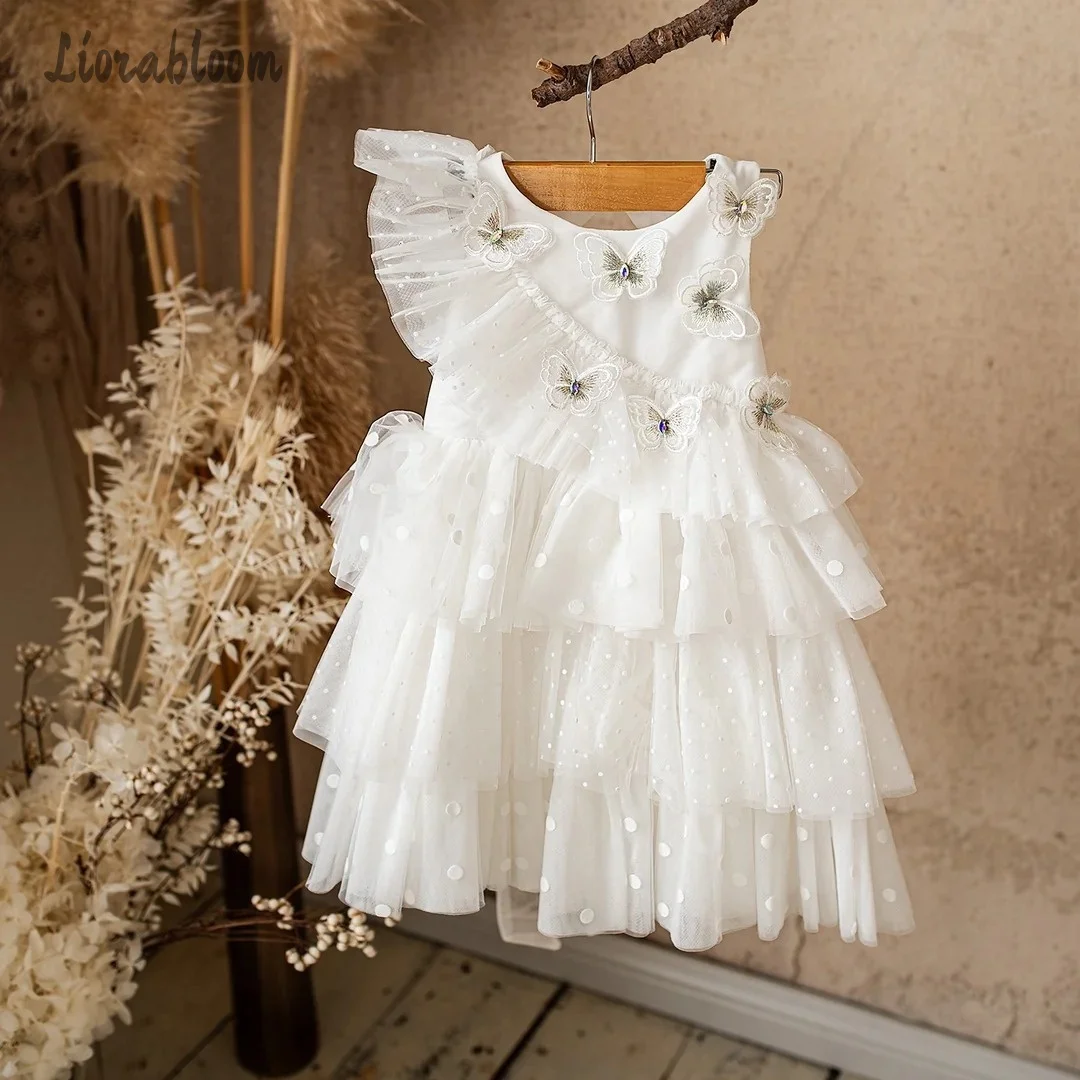 Girls' White Lace Formal Dress Halter-Neck Two-Piece Set Custom Multi-Color Flower Girl Wedding Party Attire свадебное платье
Girls' White Lace Formal Dress Halter-Neck Two-Piece Set Custom Multi-Color Flower Girl Wedding Party Attire свадебное платье
