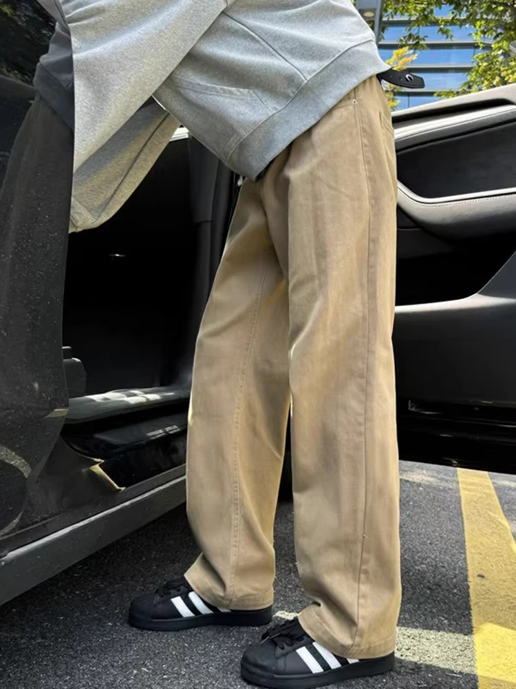 Khaki Men's Carpenter Pants Loose Drapey Casual Sport Straight Leg Long Trousers American Retro Style Youthful Vitality Trend
Khaki Men's Carpenter Pants Loose Drapey Casual Sport Straight Leg Long Trousers American Retro Style Youthful Vitality Trend