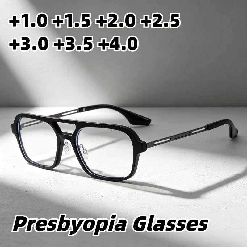 2026 New Fashionable Double-Bridge Anti-Blue Light Presbyopia Glasses High-Definition Reading Eyeglasses Diopter +1.0 To +4.0
2026 New Fashionable Double-Bridge Anti-Blue Light Presbyopia Glasses High-Definition Reading Eyeglasses Diopter +1.0 To +4.0