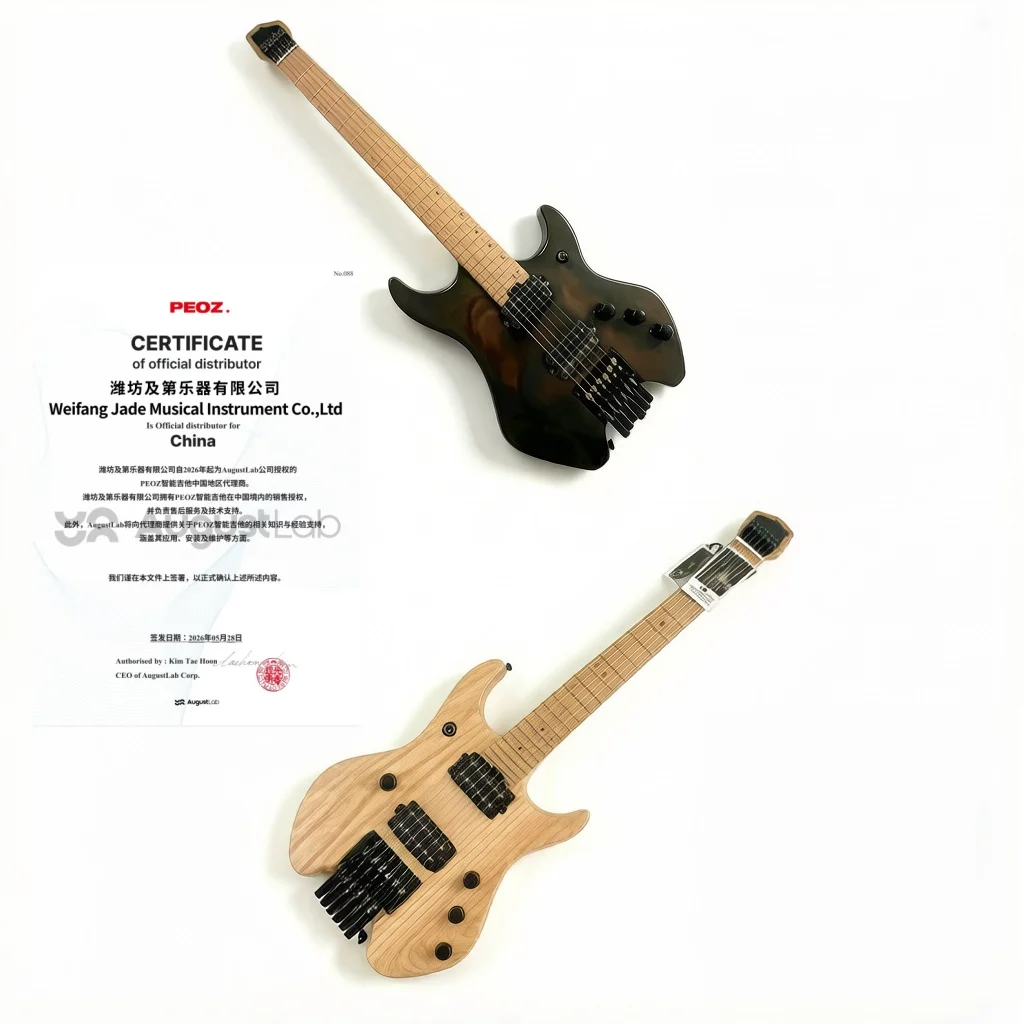 PEOZ Smart Headless Electric Guitar | Metal Rock Tone with Built-in Effects | USB Audio Interface for Recording & Live Streaming
PEOZ Smart Headless Electric Guitar | Metal Rock Tone with Built-in Effects | USB Audio Interface for Recording & Live Streaming