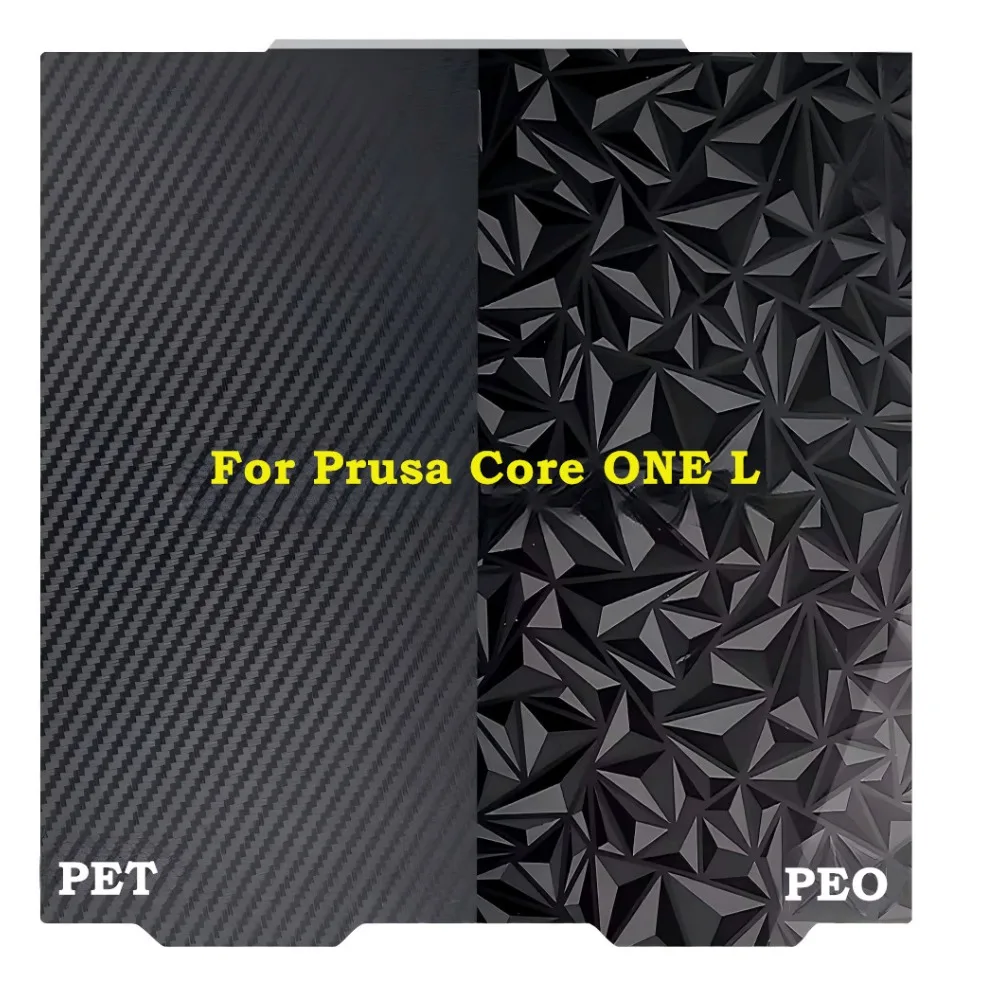 Diamond PEO+Carbon Fiber PET Build Plate For Prusa Core ONE L 3D Printer 305x321mm Double Sided Printing Magnetic Print Bed
Diamond PEO+Carbon Fiber PET Build Plate For Prusa Core ONE L 3D Printer 305x321mm Double Sided Printing Magnetic Print Bed