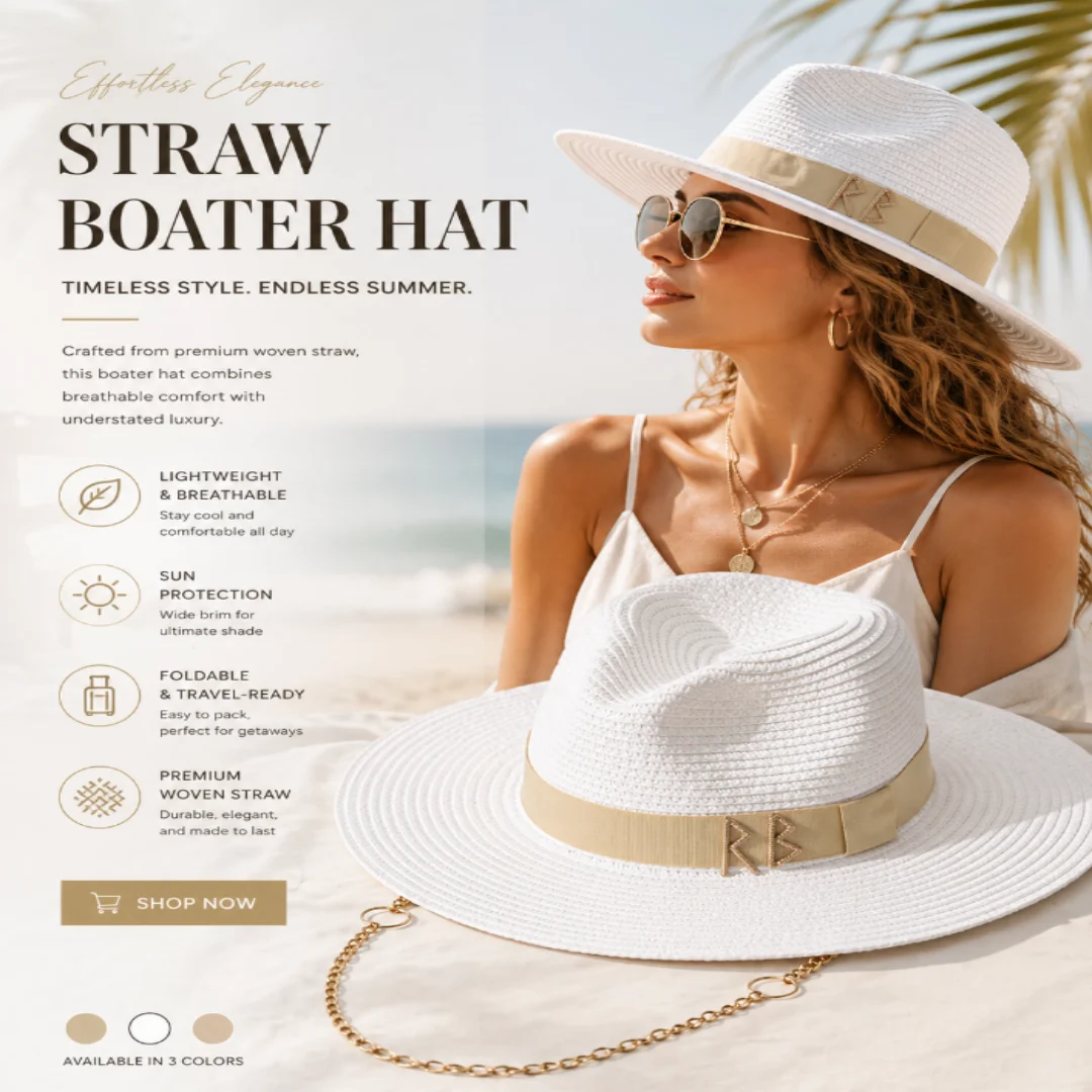 2026 Hot Sale European American Chain Straw Hat, Ribbon Letter Design Dented Crown Fedora Beach Sun Cap
2026 Hot Sale European American Chain Straw Hat, Ribbon Letter Design Dented Crown Fedora Beach Sun Cap