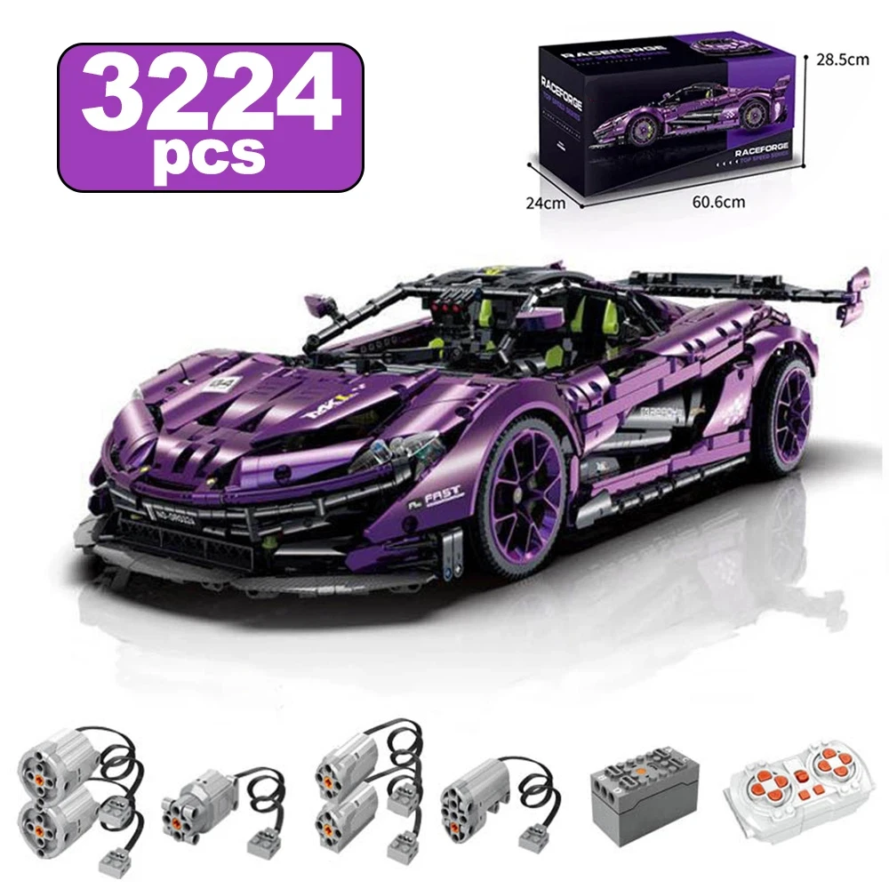 3224PCS Technical Purple Sports Car RC Building Blocks Set MOC Famous Super Car Race Vehicle Model Kit Bricks Toys Adults Gifts
3224PCS Technical Purple Sports Car RC Building Blocks Set MOC Famous Super Car Race Vehicle Model Kit Bricks Toys Adults Gifts