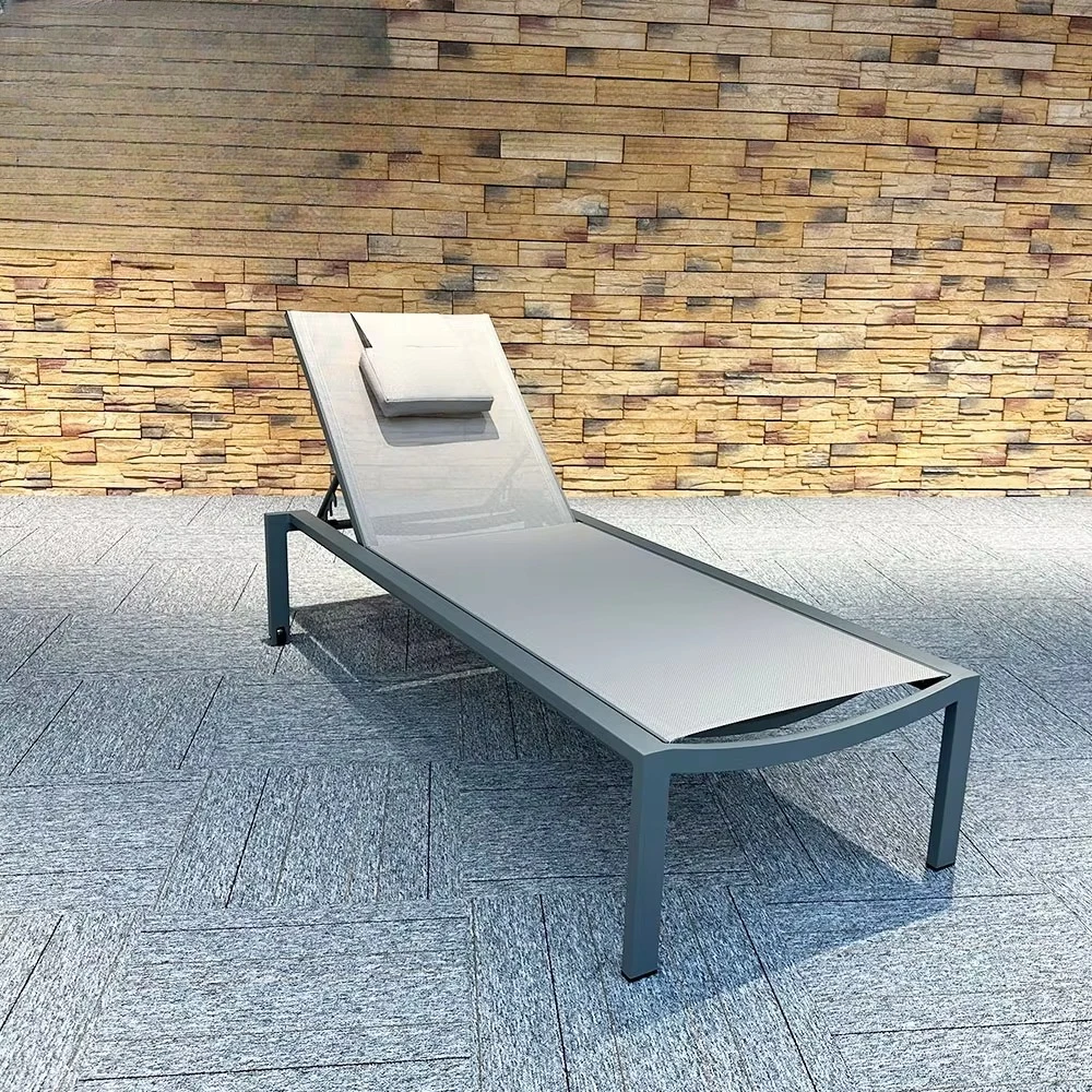 Outdoor aluminum mesh fabric sun lounger elegant leisure beach lounger wooden courtyard garden park hotel use
Outdoor aluminum mesh fabric sun lounger elegant leisure beach lounger wooden courtyard garden park hotel use