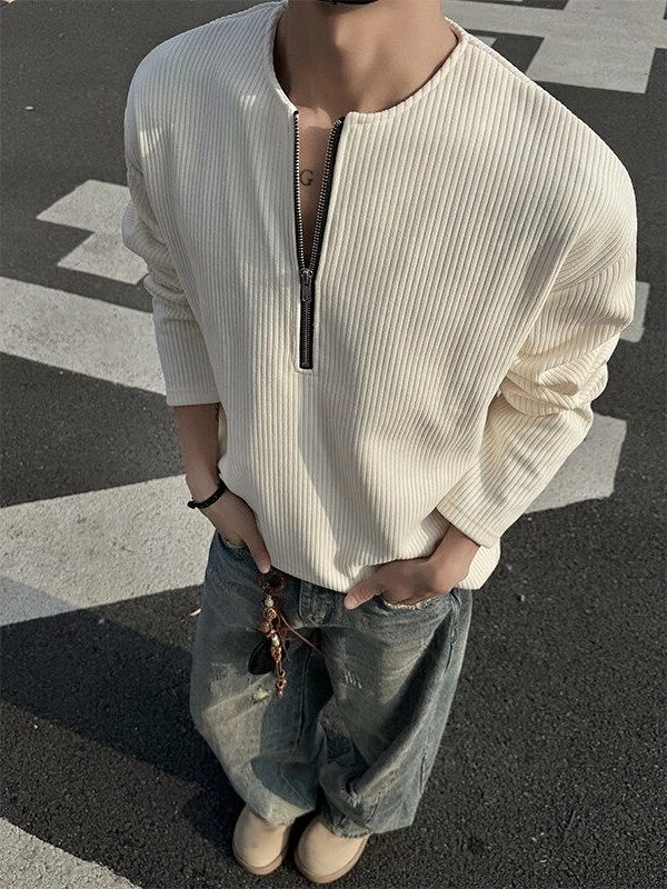 Cleanfit Men's Half-Zip Long Sleeve Hoodie in Beige with Texture Spring Summer Inner Wear Polyester Fiber Casual Style
Cleanfit Men's Half-Zip Long Sleeve Hoodie in Beige with Texture Spring Summer Inner Wear Polyester Fiber Casual Style