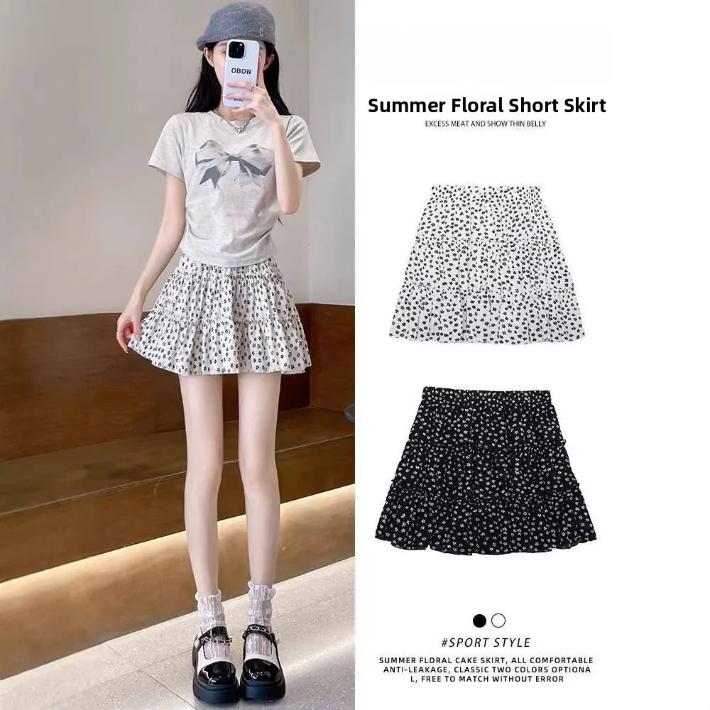 Black Floral Print High Waist Puffy Half Skirt Women's Summer New Style Slimming Short A-Line Cake Skirt Casual Youth
Black Floral Print High Waist Puffy Half Skirt Women's Summer New Style Slimming Short A-Line Cake Skirt Casual Youth