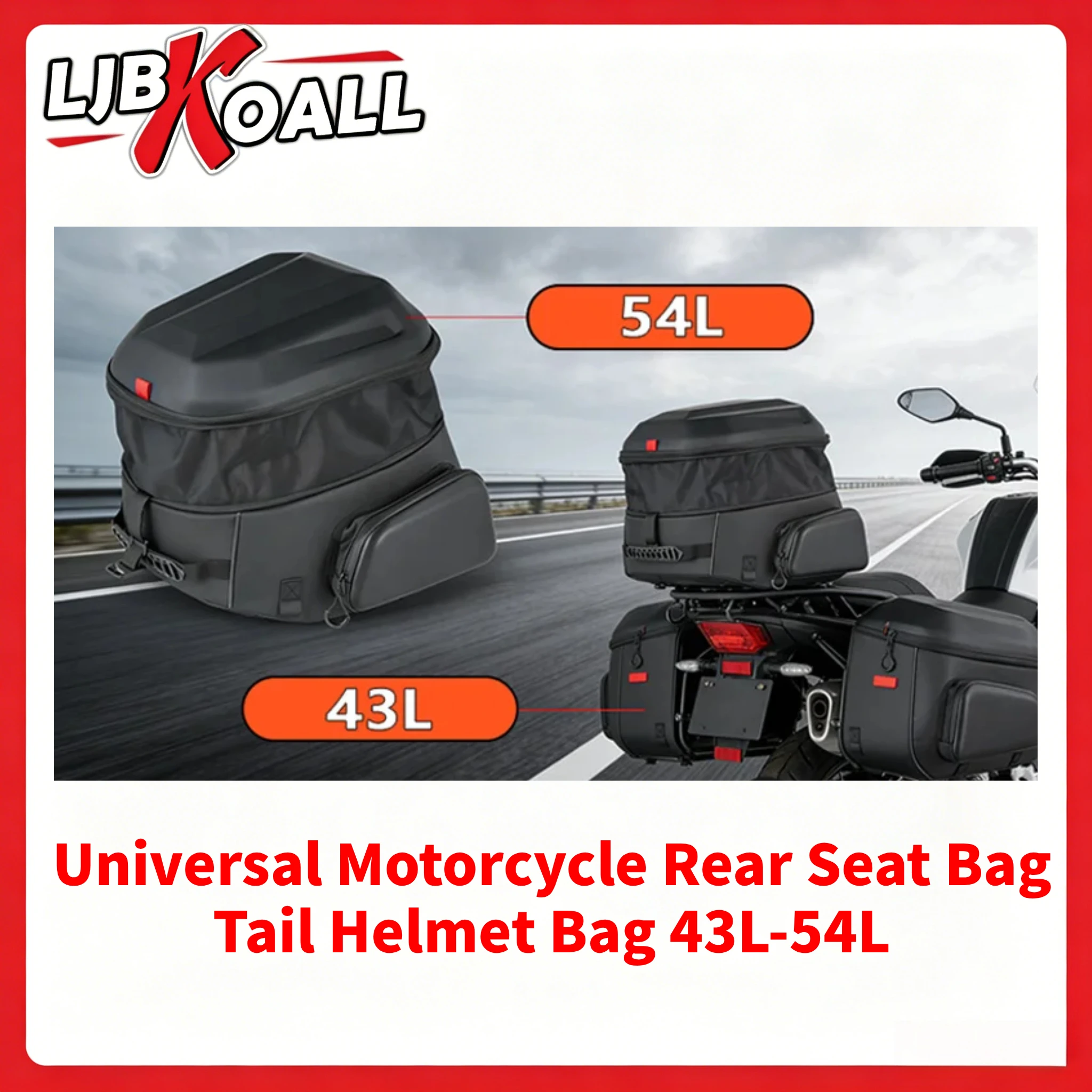 Universal Motorcycle Rear Seat Bag Tail Helmet Bag 43L-54L Waterproof Expandable Luggage Backpack Saddle Bag Rear Pack Backseat
Universal Motorcycle Rear Seat Bag Tail Helmet Bag 43L-54L Waterproof Expandable Luggage Backpack Saddle Bag Rear Pack Backseat