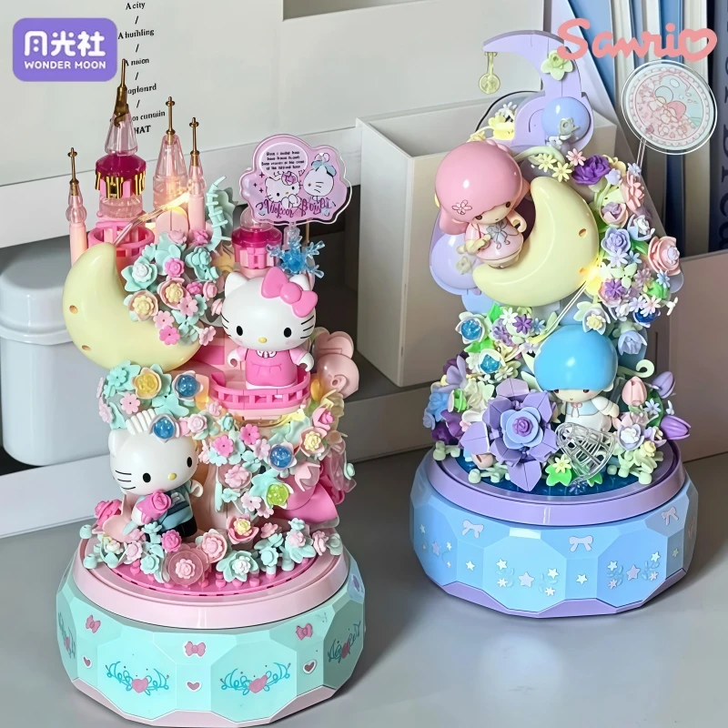 Строительный блок Sanrio, мультяшная музыкальная шкатулка «Hello Kitty», маленькая близнеца, маленькая модель для сращивания частиц, ювелирные изделия, коллекция игрушек, подарки
Строительный блок Sanrio, мультяшная музыкальная шкатулка «Hello Kitty», маленькая близнеца, маленькая модель для сращивания частиц, ювелирные изделия, коллекция игрушек, подарки