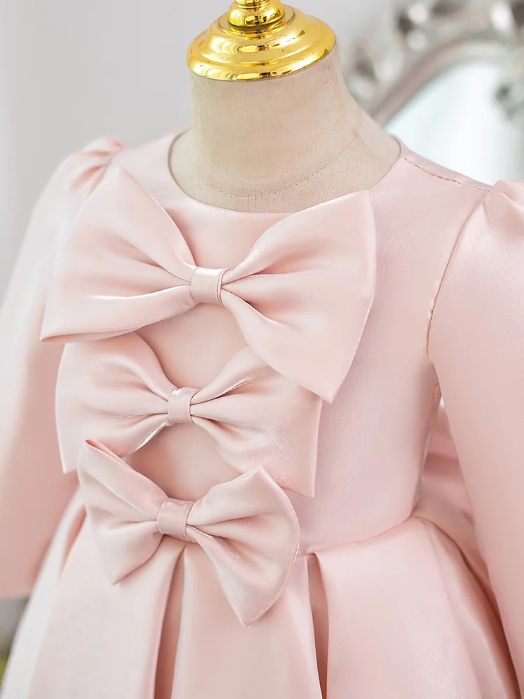 Children's Formal Dress for First Birthday Party Pink Bow Princess Dress for Baby Girls Long Sleeve Piano Performance Sweet Cost
Children's Formal Dress for First Birthday Party Pink Bow Princess Dress for Baby Girls Long Sleeve Piano Performance Sweet Cost