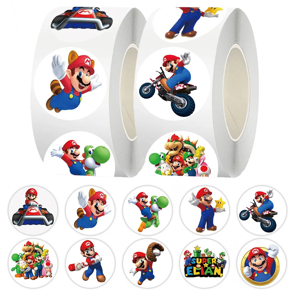 500 шт. наклеек Super Mario, наклейки для запечатывания, украшения для блокнотов, круглые наклейки для поощрения учителей, школьные принадлежности, подарки для дома
500 шт. наклеек Super Mario, наклейки для запечатывания, украшения для блокнотов, круглые наклейки для поощрения учителей, школьные принадлежности, подарки для дома
