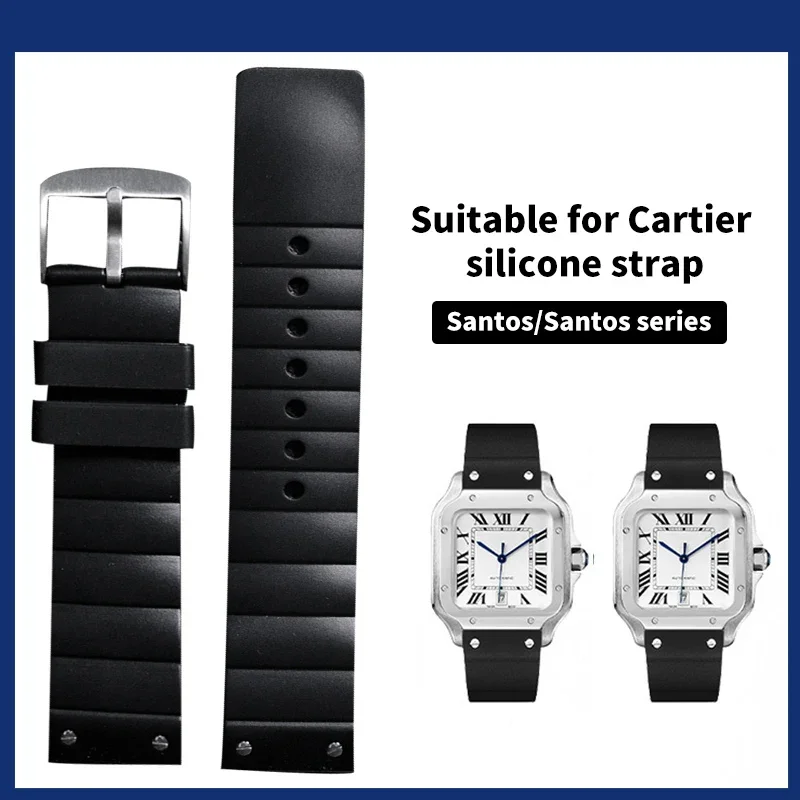 Soft Silicone Strap For Cartier Santos 100 Watch Band Black 23mm Men Women Waterproof Sports Type Rubber Watch Accessories
Soft Silicone Strap For Cartier Santos 100 Watch Band Black 23mm Men Women Waterproof Sports Type Rubber Watch Accessories