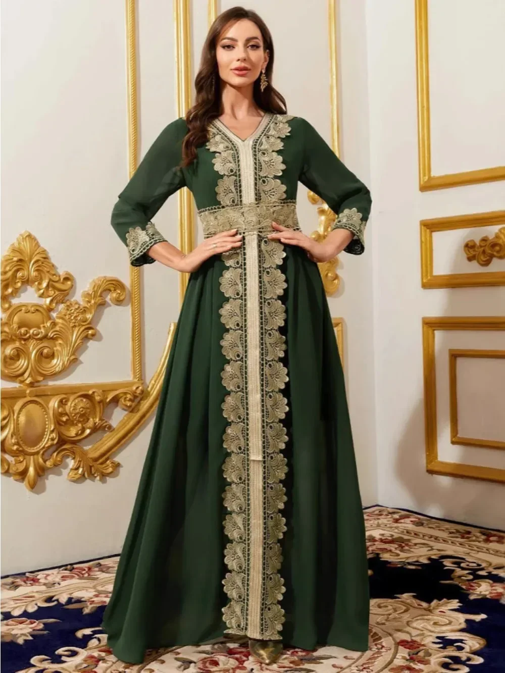 Весеннее вечернее платье с v-образным вырезом для женщин, мусульманская Абая, аппликации, шнуровка, марокканский кафтан, кафтан, халат, арабский Дубай, исламская Jaladya 2026
Весеннее вечернее платье с v-образным вырезом для женщин, мусульманская Абая, аппликации, шнуровка, марокканский кафтан, кафтан, халат, арабский Дубай, исламская Jaladya 2026