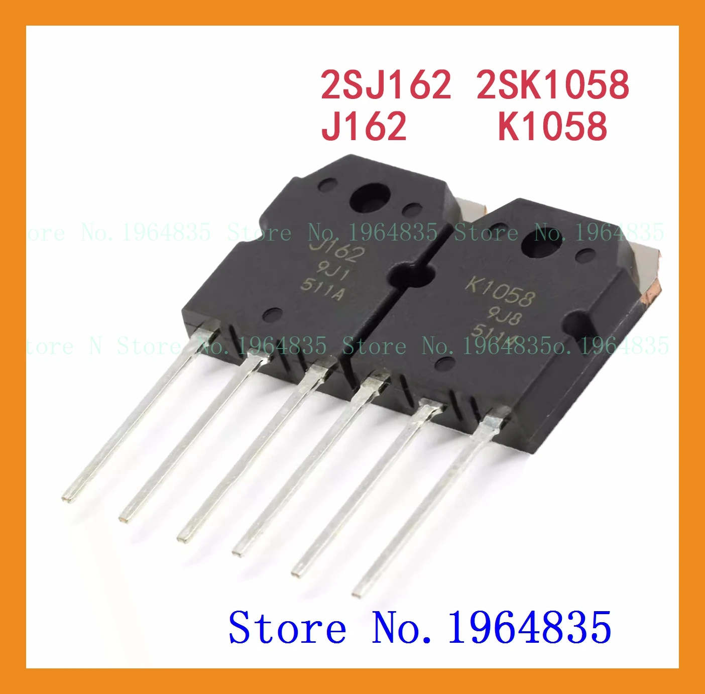 2 шт./лот = пара 2SJ162 2SK1058 TO-3P
2 шт./лот = пара 2SJ162 2SK1058 TO-3P