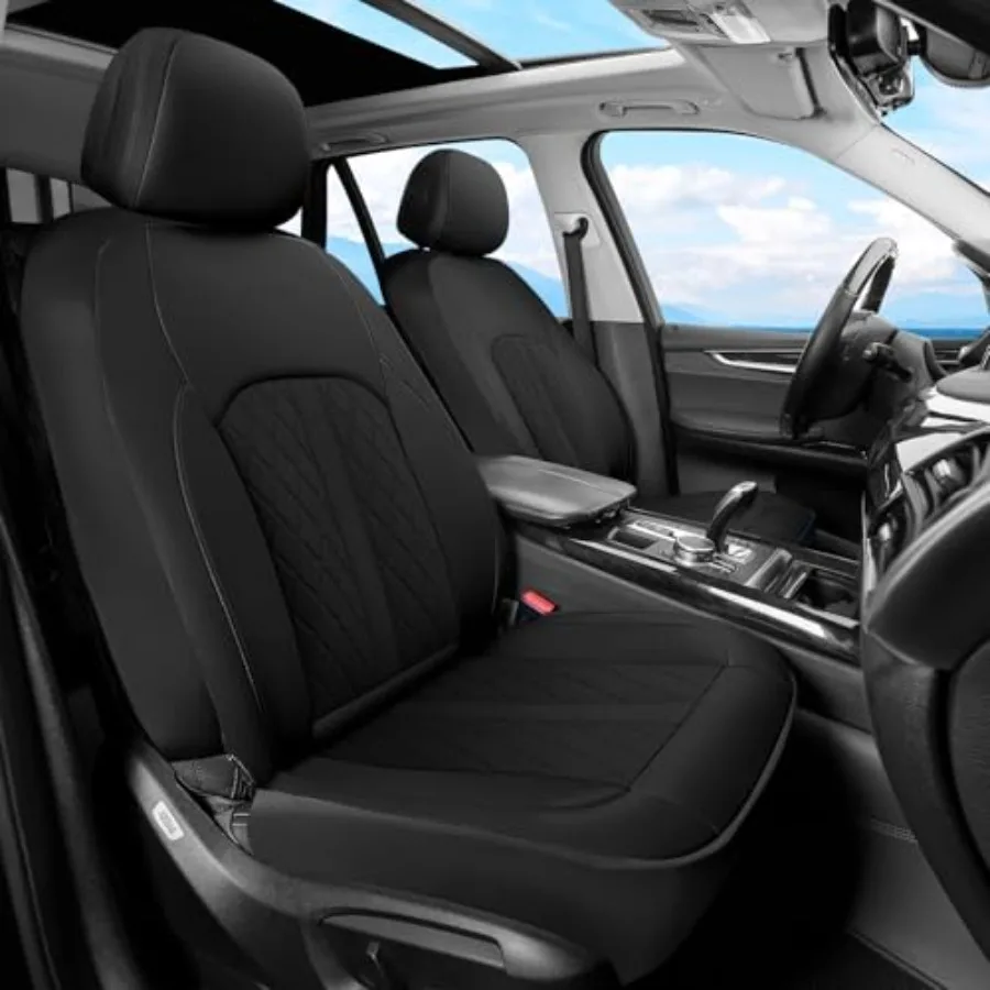 Universal Leather Seat Covers Front Seats 2-Pack for SUV Pickup Truck Sedan Automotive Vehicle Interior Waterproof and Durable
Universal Leather Seat Covers Front Seats 2-Pack for SUV Pickup Truck Sedan Automotive Vehicle Interior Waterproof and Durable