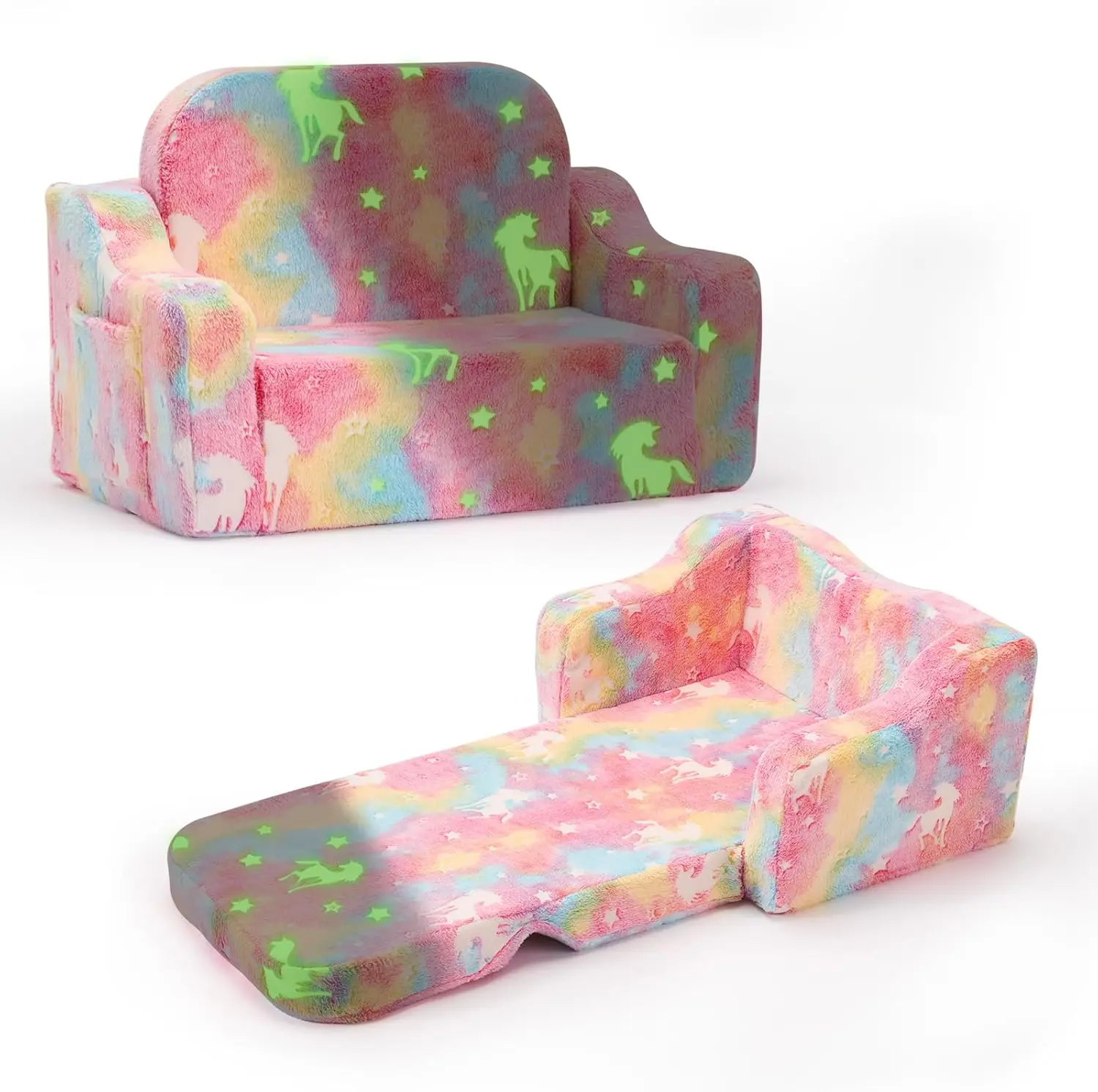 Kids Sofa, 2-In-1 Soft Toddler Couch Fold Out, Toddler Chair Comfy With Cute Designs, Convertible Sofa To Lounger For Girls And
Kids Sofa, 2-In-1 Soft Toddler Couch Fold Out, Toddler Chair Comfy With Cute Designs, Convertible Sofa To Lounger For Girls And