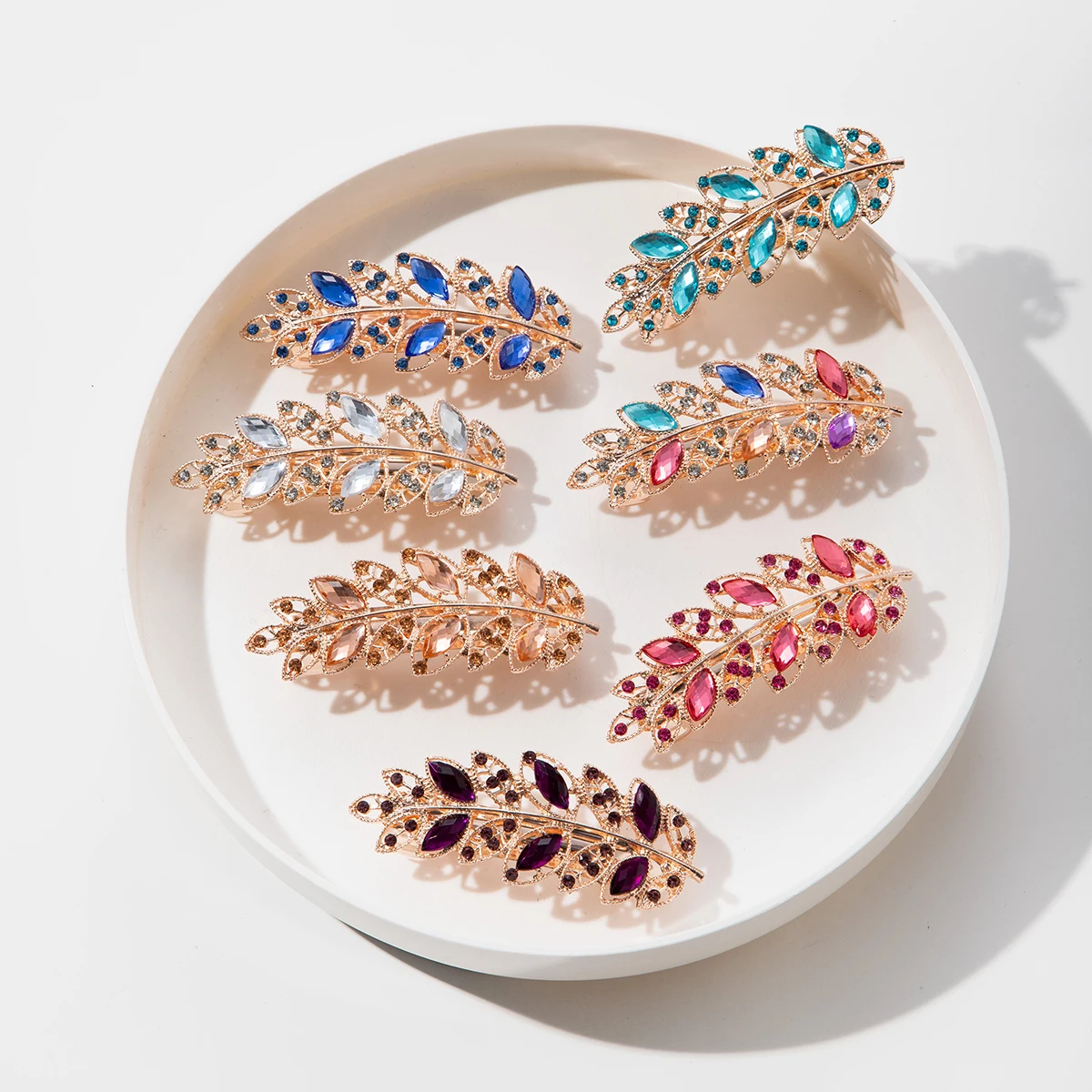 Beauty Women Fashion Hair Clip Creative Leaf Crystal Alloy Rhinestone Barrette Hairpin Headband Korean Hair Accessories
Beauty Women Fashion Hair Clip Creative Leaf Crystal Alloy Rhinestone Barrette Hairpin Headband Korean Hair Accessories