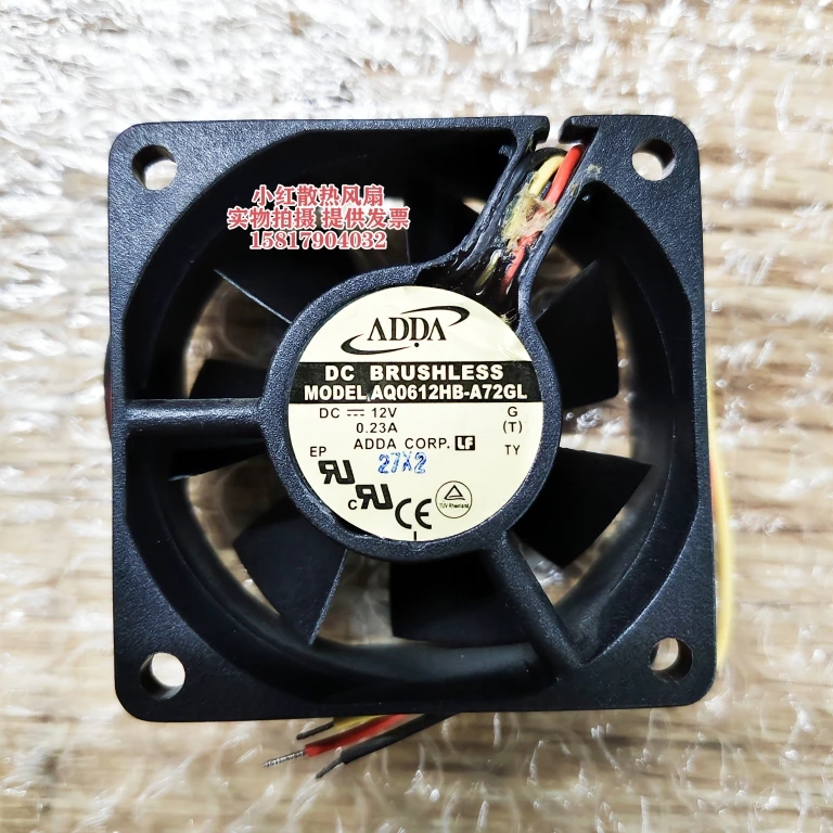 ADDA AQ0612HB-A70GL DC 12V 0.23A 60x60x25mm 3-Wire Cooling Fan
ADDA AQ0612HB-A70GL DC 12V 0.23A 60x60x25mm 3-Wire Cooling Fan