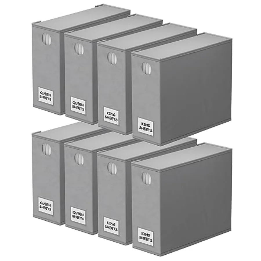 Набор из 8 складных органайзеров для постельного белья с окном, для хранения в шкафу, размер XL Queen
Набор из 8 складных органайзеров для постельного белья с окном, для хранения в шкафу, размер XL Queen