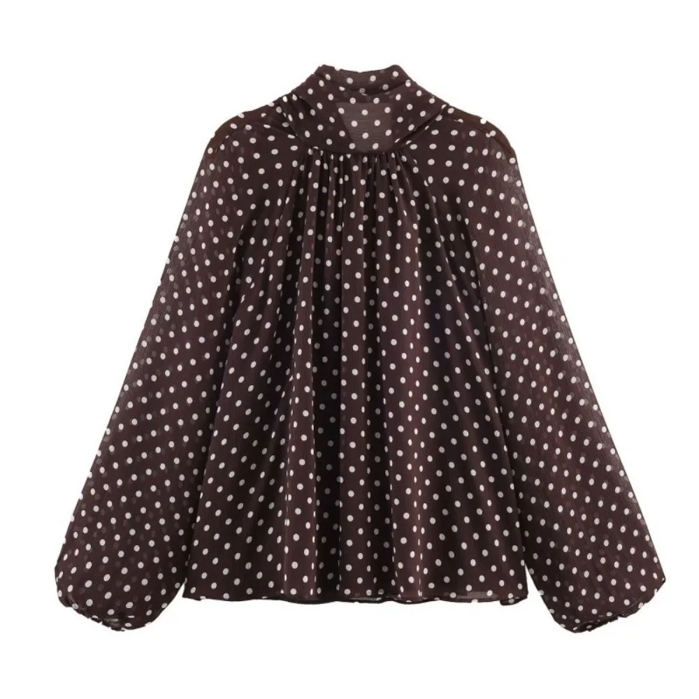 Элегантная блузка с рукавами-фонариками в горошек, плиссированная, с длинными рукавами, на шнуровке, удобная, дышащая, из шифона, для офиса
Элегантная блузка с рукавами-фонариками в горошек, плиссированная, с длинными рукавами, на шнуровке, удобная, дышащая, из шифона, для офиса