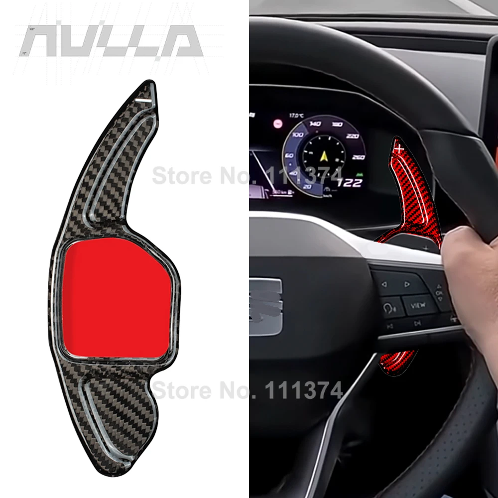 Настоящие переключатели из углеродного волокна для Seat Alhambra Ateca Leon FR Leon 4 5F 2014-2018, аксессуары для удлинения переключателей 
Настоящие переключатели из углеродного волокна для Seat Alhambra Ateca Leon FR Leon 4 5F 2014-2018, аксессуары для удлинения переключателей