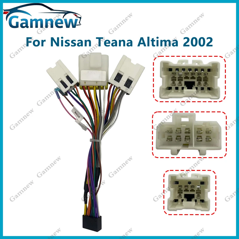 Gamnew Car 16pin Wiring Harness Adapter Decoder Android Radio Power Cable For Infiniti QX56 Nissan Teana Altima
Gamnew Car 16pin Wiring Harness Adapter Decoder Android Radio Power Cable For Infiniti QX56 Nissan Teana Altima