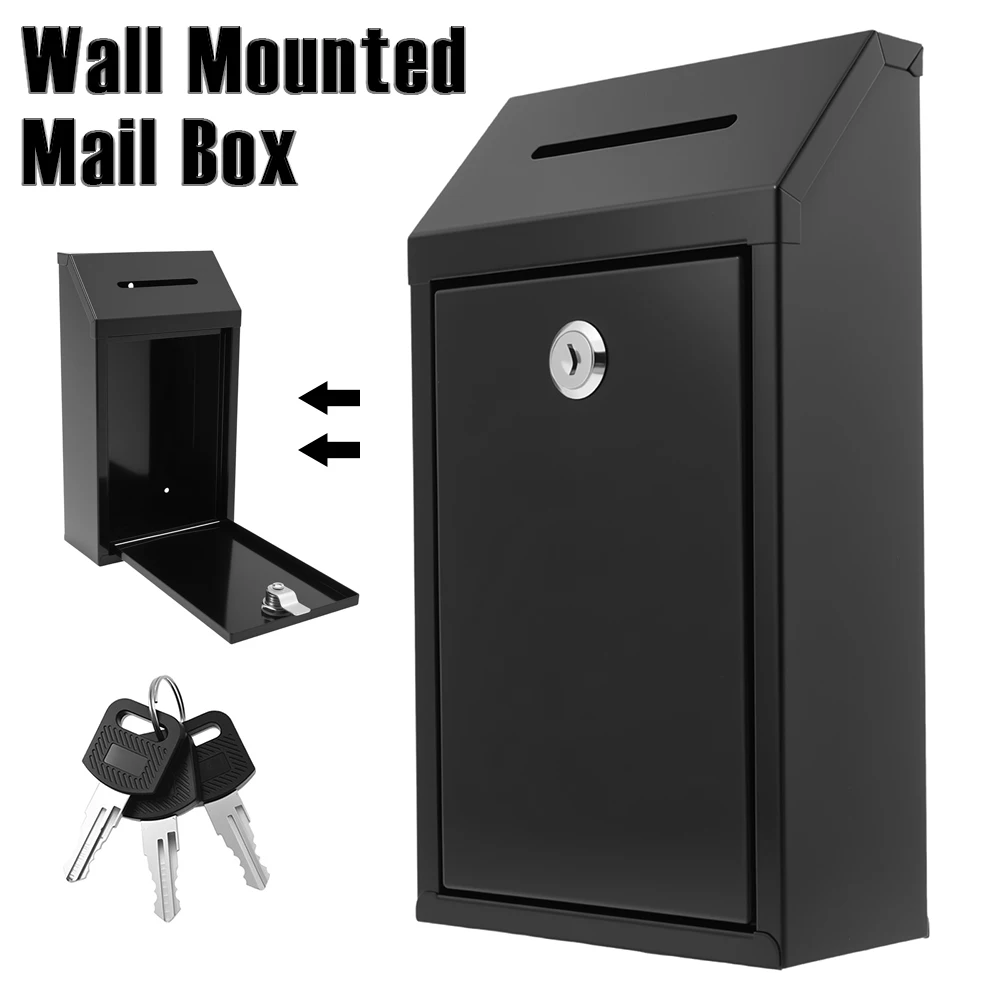 Wall Mounted Mail Box Metal Donation Box with Practical Slot Lock and Key Safe Reliable Cash Drop Box for Home Office Outdoor
Wall Mounted Mail Box Metal Donation Box with Practical Slot Lock and Key Safe Reliable Cash Drop Box for Home Office Outdoor