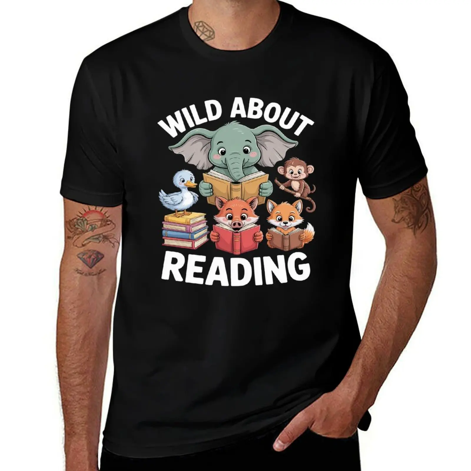Wild About Reading Books Reader Bookworm Animals Book Lover T-Shirt new edition boys whites plus size clothes mens clothing
Wild About Reading Books Reader Bookworm Animals Book Lover T-Shirt new edition boys whites plus size clothes mens clothing