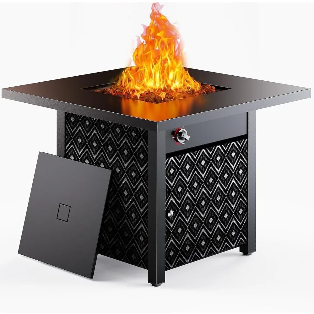 28-inch Ciays Propane Fire Pit with Texteline Pattern, 50,000 BTU Steel Fire Table for Outdoor Spaces
28-inch Ciays Propane Fire Pit with Texteline Pattern, 50,000 BTU Steel Fire Table for Outdoor Spaces