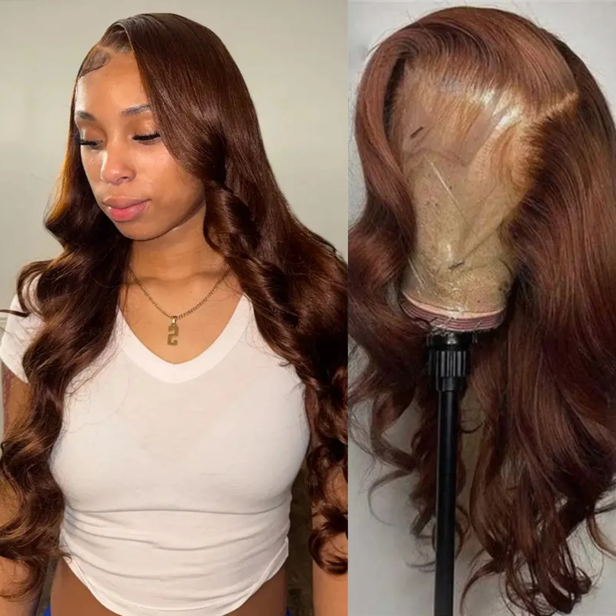 250%Density Chocolate Brown Body Wave Human Hair Wigs 13x4 HD Transparent Lace Frontal Wig #4 Colored Water Wave Wigs Human Hair
250%Density Chocolate Brown Body Wave Human Hair Wigs 13x4 HD Transparent Lace Frontal Wig #4 Colored Water Wave Wigs Human Hair