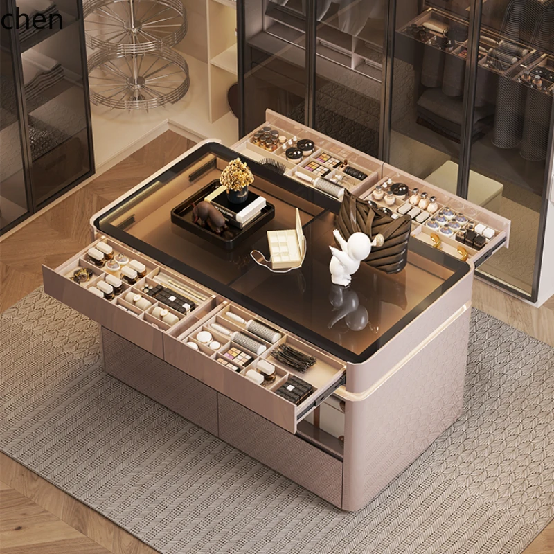 HXL light luxury cloakroom, island chest of drawers, chest of drawers, master bedroom storage, simple jewelry display cabinet
HXL light luxury cloakroom, island chest of drawers, chest of drawers, master bedroom storage, simple jewelry display cabinet