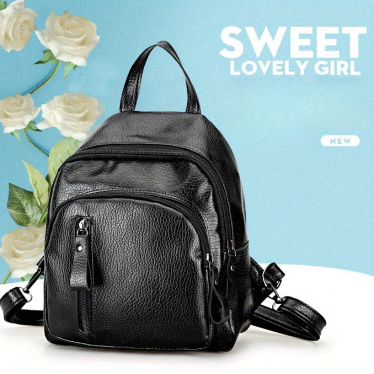 1pc Women's Fashion Backpack, Casual Style PU Leather Daypack, Lightweight Travel Shoulder Bag With Adjustable Straps
1pc Women's Fashion Backpack, Casual Style PU Leather Daypack, Lightweight Travel Shoulder Bag With Adjustable Straps