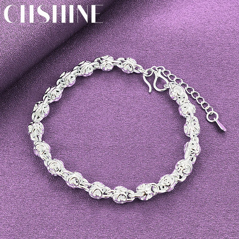 CHSHINE 925 Sterling Silver Geometry Chain Bracelet For Women Men Wedding Party high quality Fashion Charm Jewelry
CHSHINE 925 Sterling Silver Geometry Chain Bracelet For Women Men Wedding Party high quality Fashion Charm Jewelry