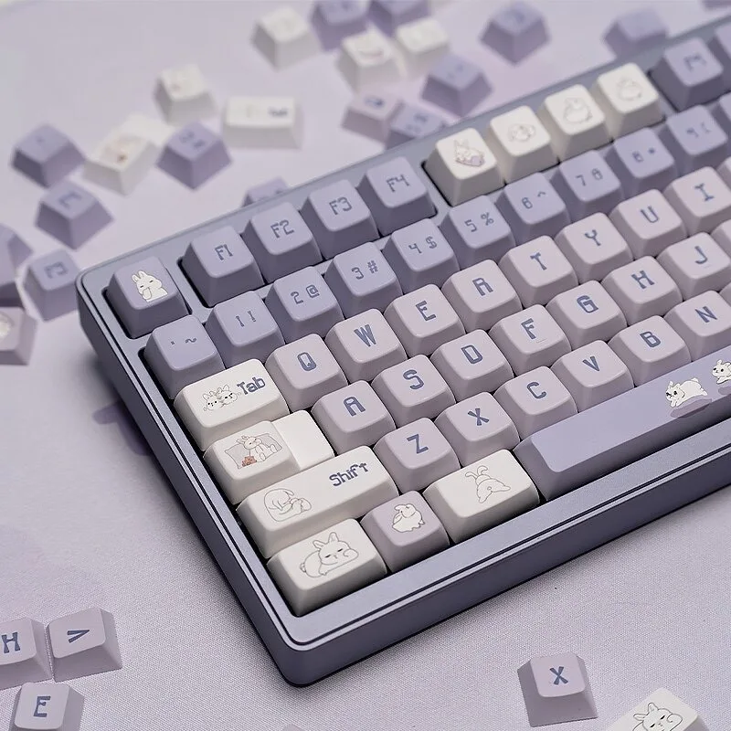 Purple Rabbit Theme Keycaps Set Customized PBT Sublimation MDA Profile Keyboard Cap 144keys for Mechanical Keyboard Accessories
Purple Rabbit Theme Keycaps Set Customized PBT Sublimation MDA Profile Keyboard Cap 144keys for Mechanical Keyboard Accessories