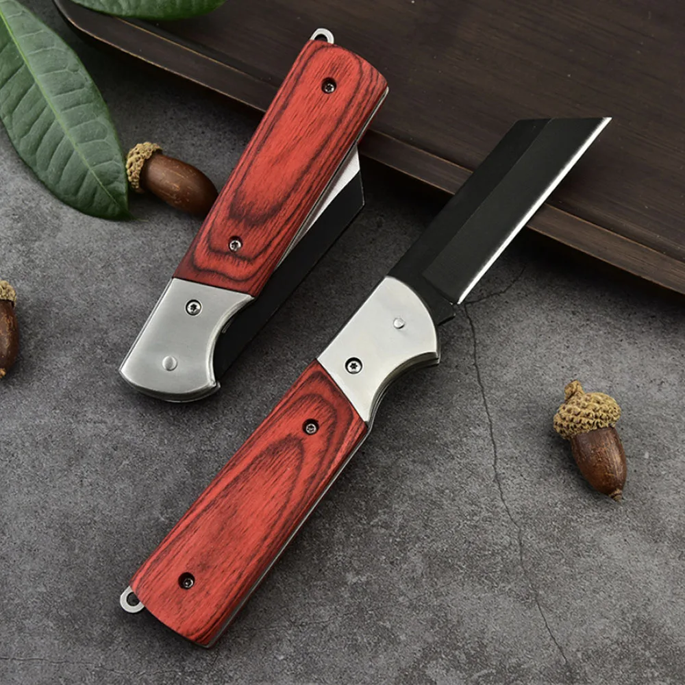 Portable Pocket Folding Knife Stainless Steel Blade Wooden Handle Travel Camping Outdoor Tools
Portable Pocket Folding Knife Stainless Steel Blade Wooden Handle Travel Camping Outdoor Tools