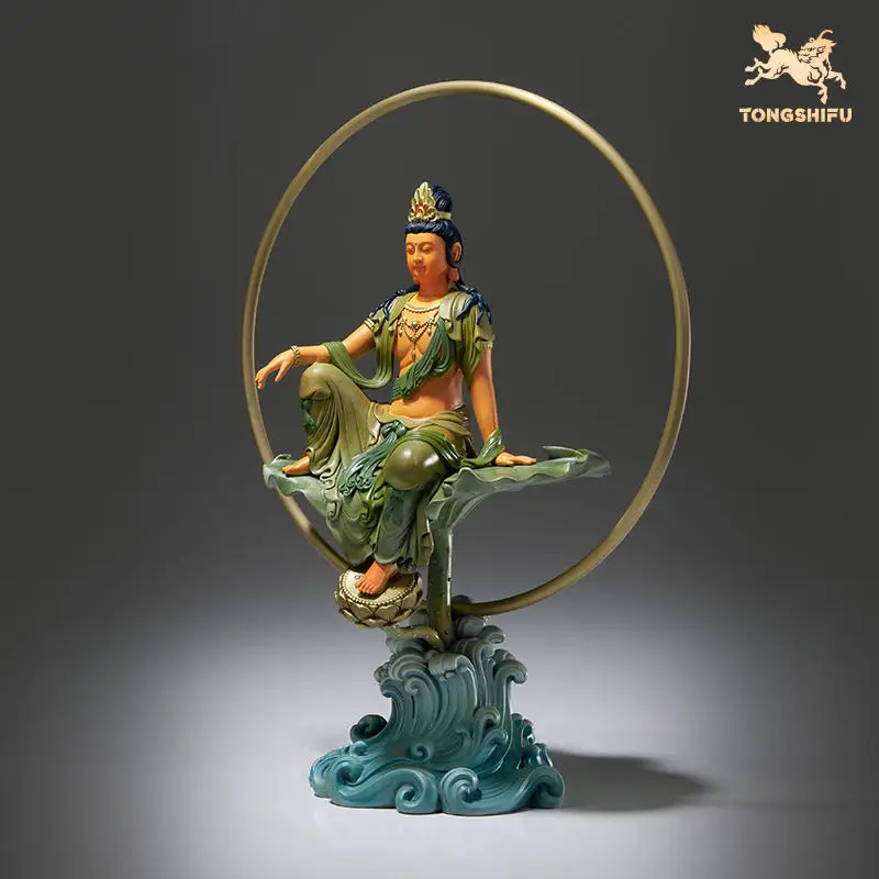2023 HOME Family protection Spiritual decoration ZI ZAI GUAN YIN goddess buddha Color COPPER carving Sculpture statue Discount
2023 HOME Family protection Spiritual decoration ZI ZAI GUAN YIN goddess buddha Color COPPER carving Sculpture statue Discount