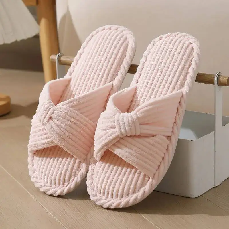 Home Slippers Women's New Autumn Winter Warm Slippers Corduroy Cross Design Cotton Indoor Household Slippers For Wholesale 
Home Slippers Women's New Autumn Winter Warm Slippers Corduroy Cross Design Cotton Indoor Household Slippers For Wholesale
