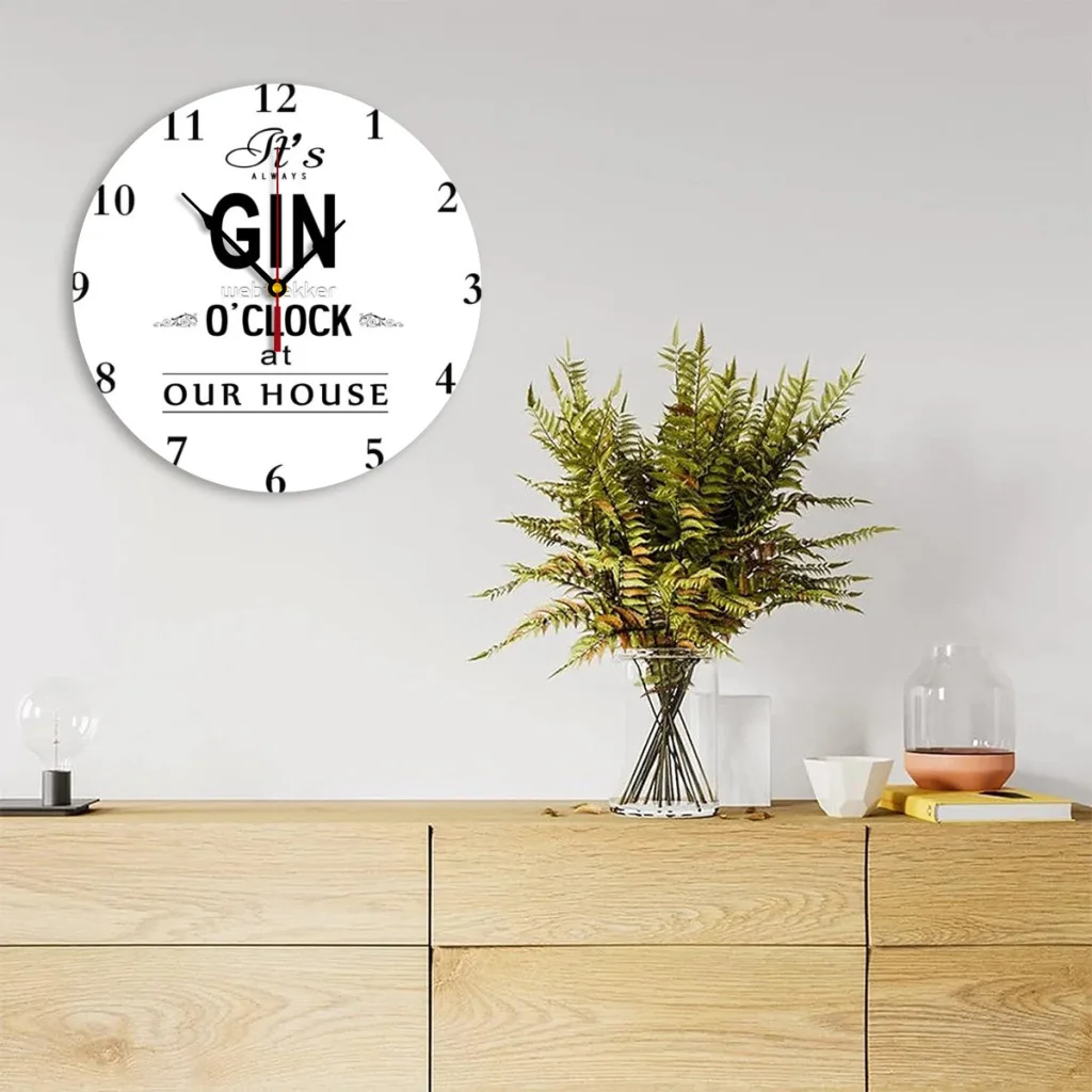 Gin O'clock Clock Modern Simple and Wall Hung Clock for Study Bedroom Living Room Bathroom
Gin O'clock Clock Modern Simple and Wall Hung Clock for Study Bedroom Living Room Bathroom