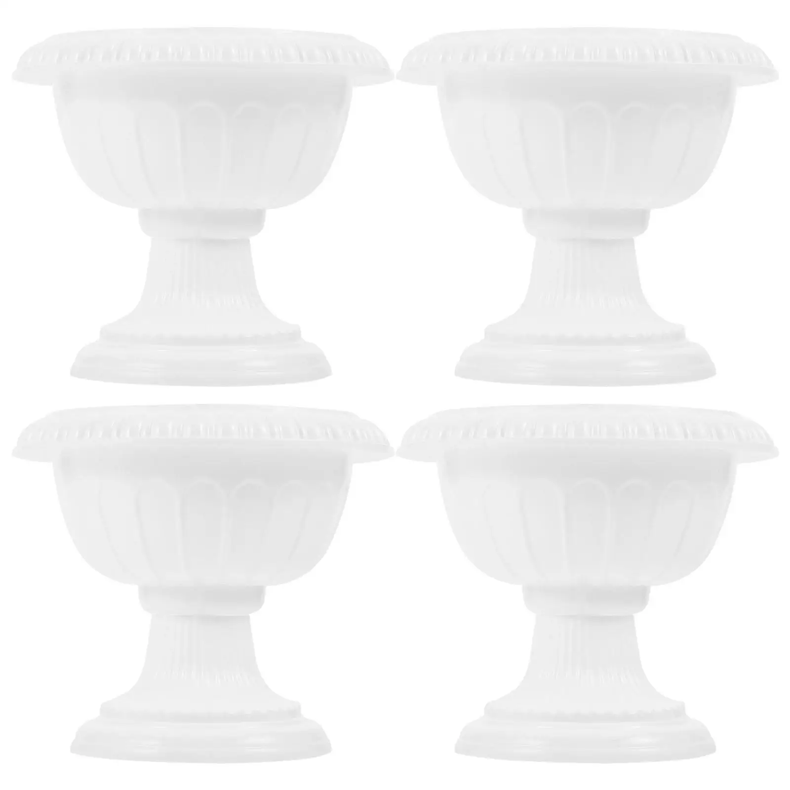 4Pcs White Flower Pots Durable Plastic Wedding Decoration Creative Flower Pots Balcony Garden Plant Holder Retro Design
4Pcs White Flower Pots Durable Plastic Wedding Decoration Creative Flower Pots Balcony Garden Plant Holder Retro Design