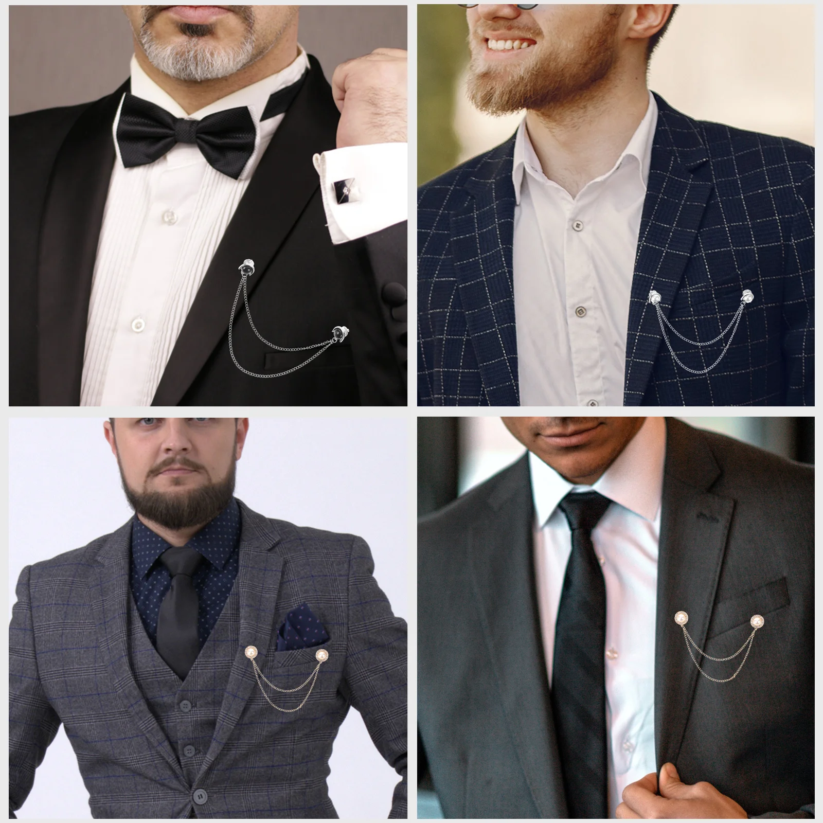 4Pcs Delicate Collar Pin Chain Sweater Clips Cardigan Clips Shawl Clip Holders Decorative Dress Clip Prevent Clothes Slipping 
4Pcs Delicate Collar Pin Chain Sweater Clips Cardigan Clips Shawl Clip Holders Decorative Dress Clip Prevent Clothes Slipping