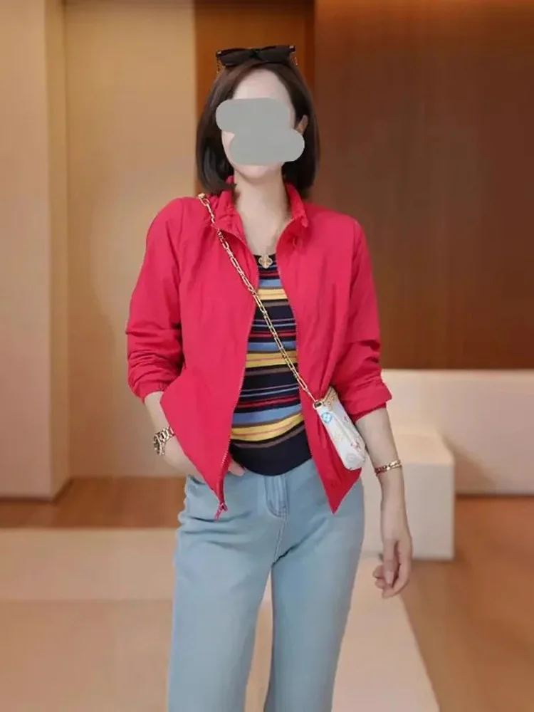 Korean Sle Loose Fit Pure Color Stand Collar Women's Sun Protection Jaet Summer New Design Versatile Slimming Top
Korean Sle Loose Fit Pure Color Stand Collar Women's Sun Protection Jaet Summer New Design Versatile Slimming Top