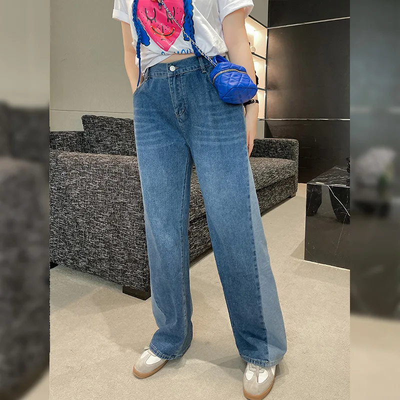Women Jeans Straight Splicing Trousers Bottoms Trimming Summer High Waist 3XL 5XL Breathable Twill Texture Soft Pants Clothes
Women Jeans Straight Splicing Trousers Bottoms Trimming Summer High Waist 3XL 5XL Breathable Twill Texture Soft Pants Clothes