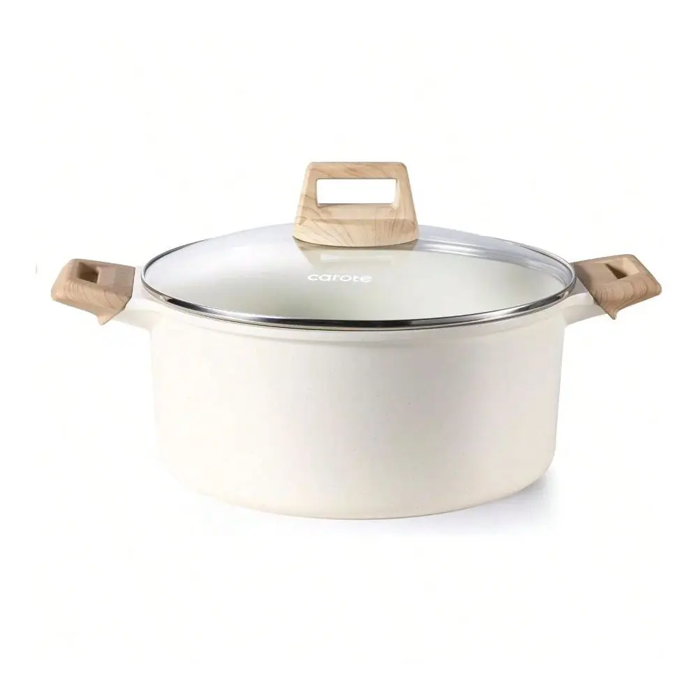 6 Qt Nonstick Stock Pot With Lid Soup Pot, 6 Quart Casserole With Lid, Easy To Clean Non Stick Cooking Pot Cookware White Grani
6 Qt Nonstick Stock Pot With Lid Soup Pot, 6 Quart Casserole With Lid, Easy To Clean Non Stick Cooking Pot Cookware White Grani