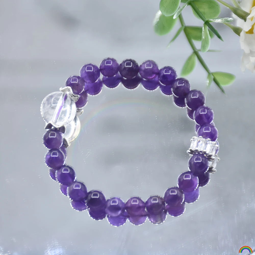 Natural Amethyst Bracelet for Women, White Crystal and Yellow Crystal, Lucky Beads, Fortune-bringing Beaded Bracelet, Rwbuy
Natural Amethyst Bracelet for Women, White Crystal and Yellow Crystal, Lucky Beads, Fortune-bringing Beaded Bracelet, Rwbuy