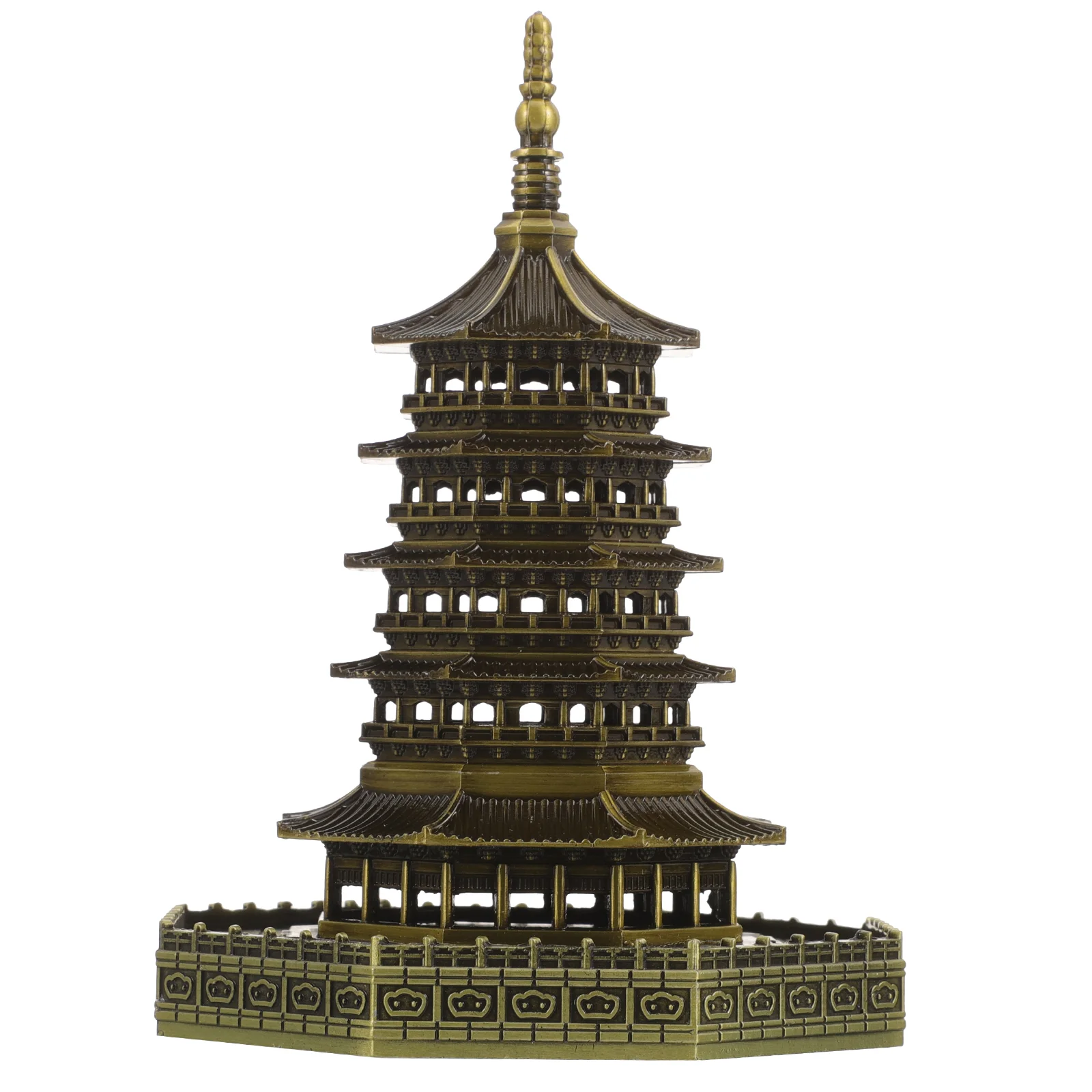 Leifeng Pagoda Model Home Souvenir Birthday Gift flat Bottom Bronze Bonsai Statue Mini Garden Pavilion Landscaping Decorations
Leifeng Pagoda Model Home Souvenir Birthday Gift flat Bottom Bronze Bonsai Statue Mini Garden Pavilion Landscaping Decorations