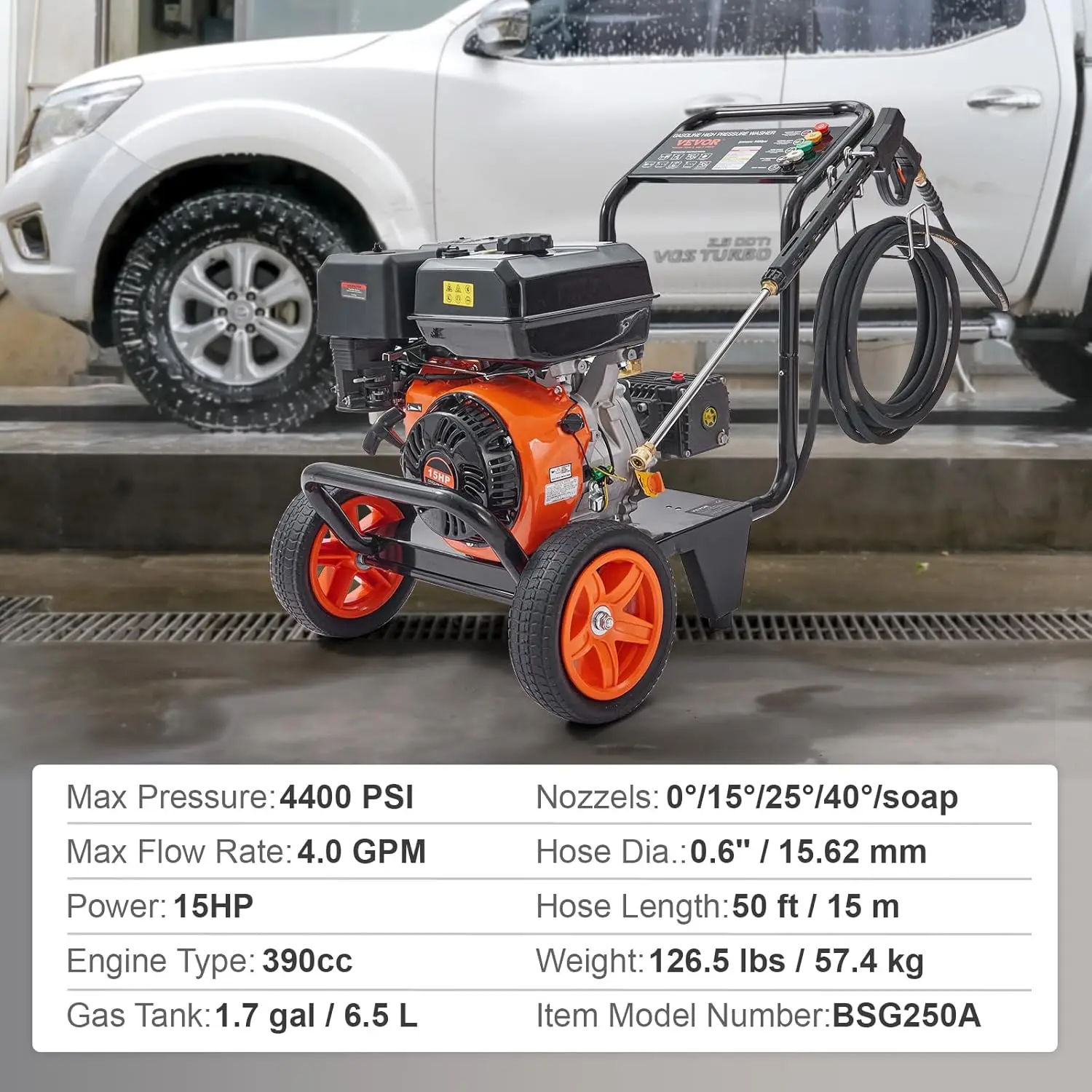 Gas Pressure Washer, 4400 PSI 4.0 GPM, Gas Powered Pressure Washer with Copper Pump, Spray Gun and Extension Wand, 5 Quick
Gas Pressure Washer, 4400 PSI 4.0 GPM, Gas Powered Pressure Washer with Copper Pump, Spray Gun and Extension Wand, 5 Quick