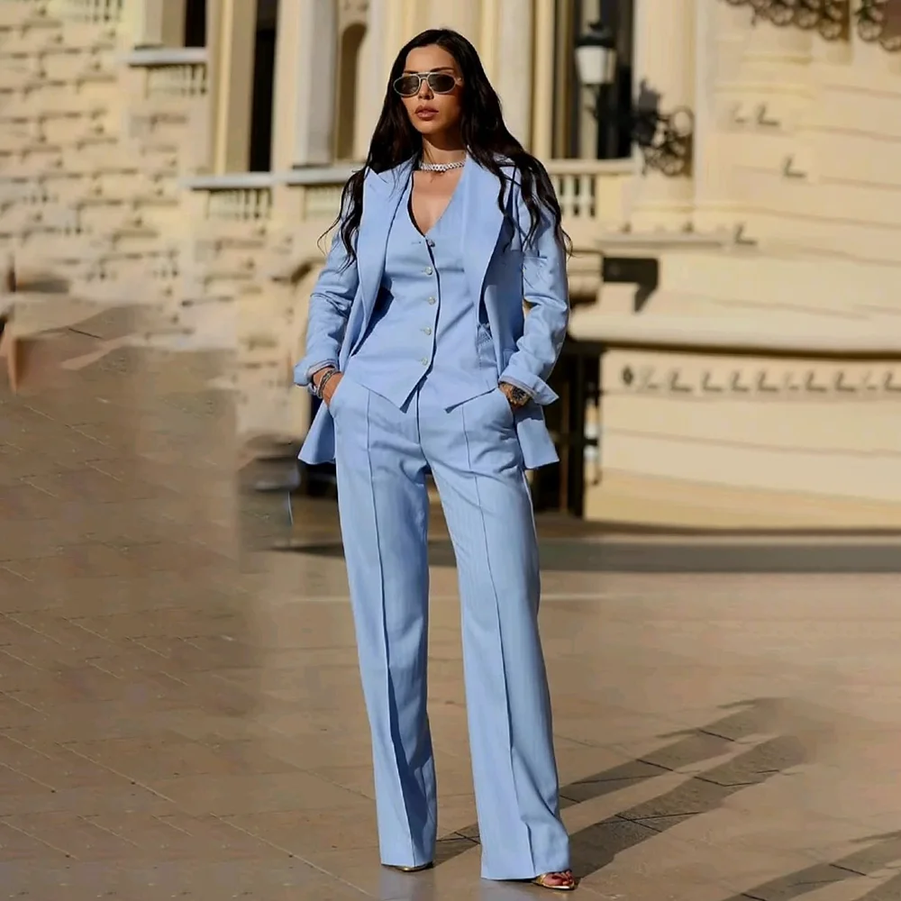 Women's Suits 3 Pieces Jacket Pants Vest Smart Casual Office Female Clothing High Quality Chic Outfits Formal Blazer Sets
Women's Suits 3 Pieces Jacket Pants Vest Smart Casual Office Female Clothing High Quality Chic Outfits Formal Blazer Sets