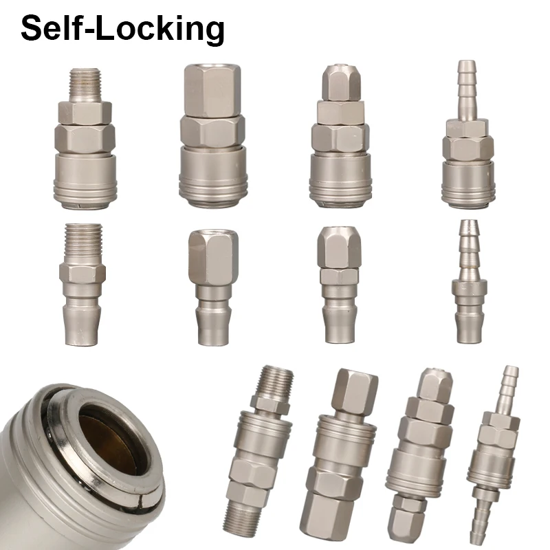 C Type Quick Self-locking Coupling Connector Coupler For Air Compressor SP PP SM PM SH PH SF PF 20 30 40 Pneumatic Fitting
C Type Quick Self-locking Coupling Connector Coupler For Air Compressor SP PP SM PM SH PH SF PF 20 30 40 Pneumatic Fitting